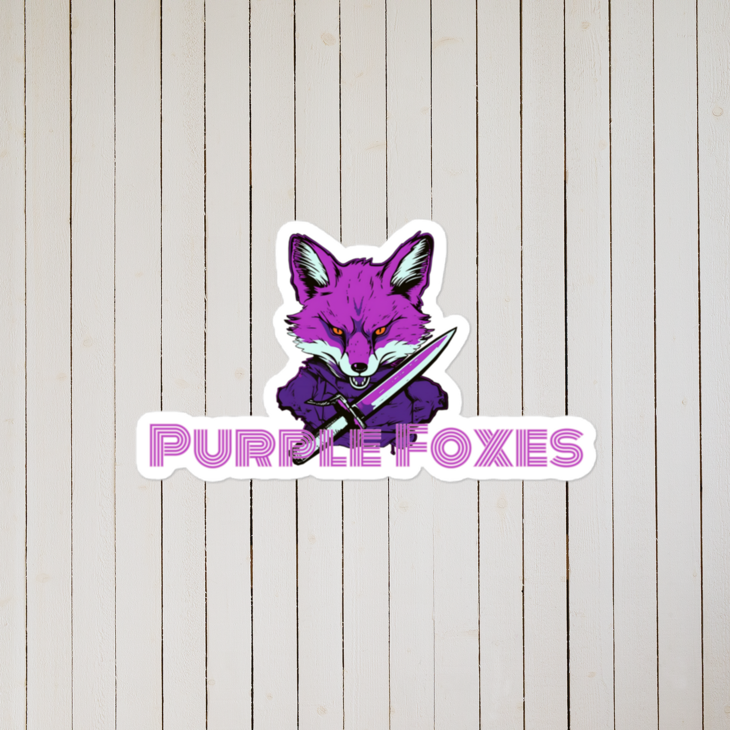 Purple Foxes VMM-364. Bubble-free stickers
