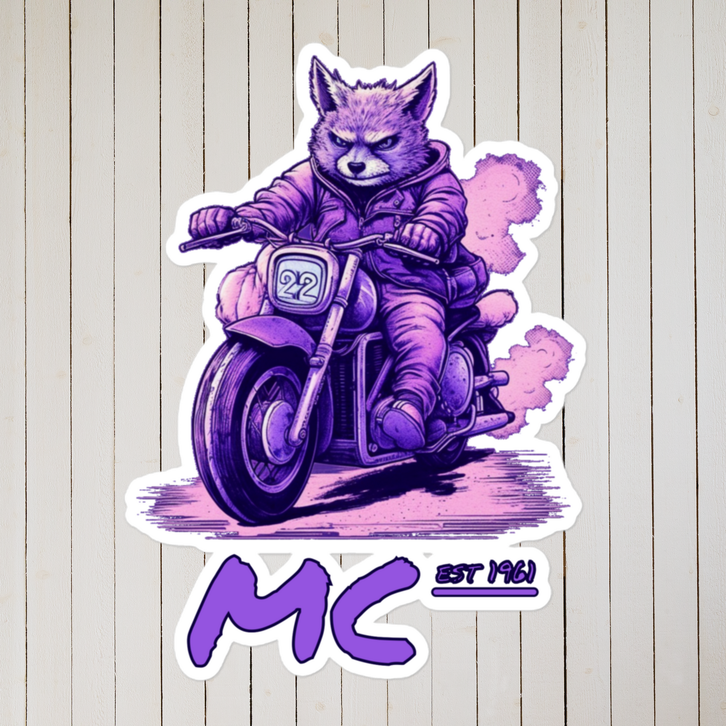 Purple Foxes MC VMM-364 Bubble-free stickers