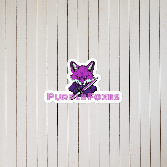 Purple Foxes VMM-364. Bubble-free stickers