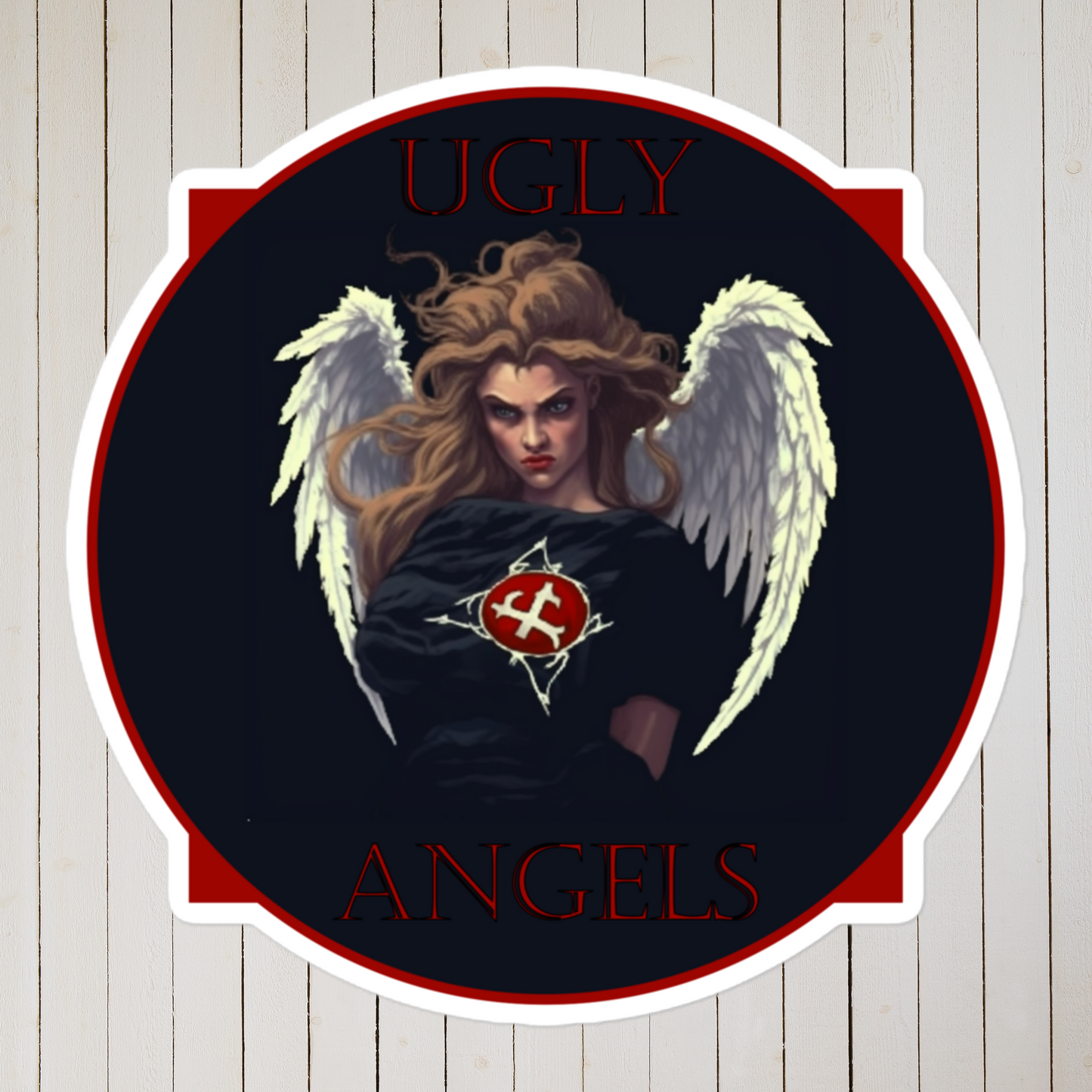 Ugly Angels VMM-362 Crimson Bubble-free stickers