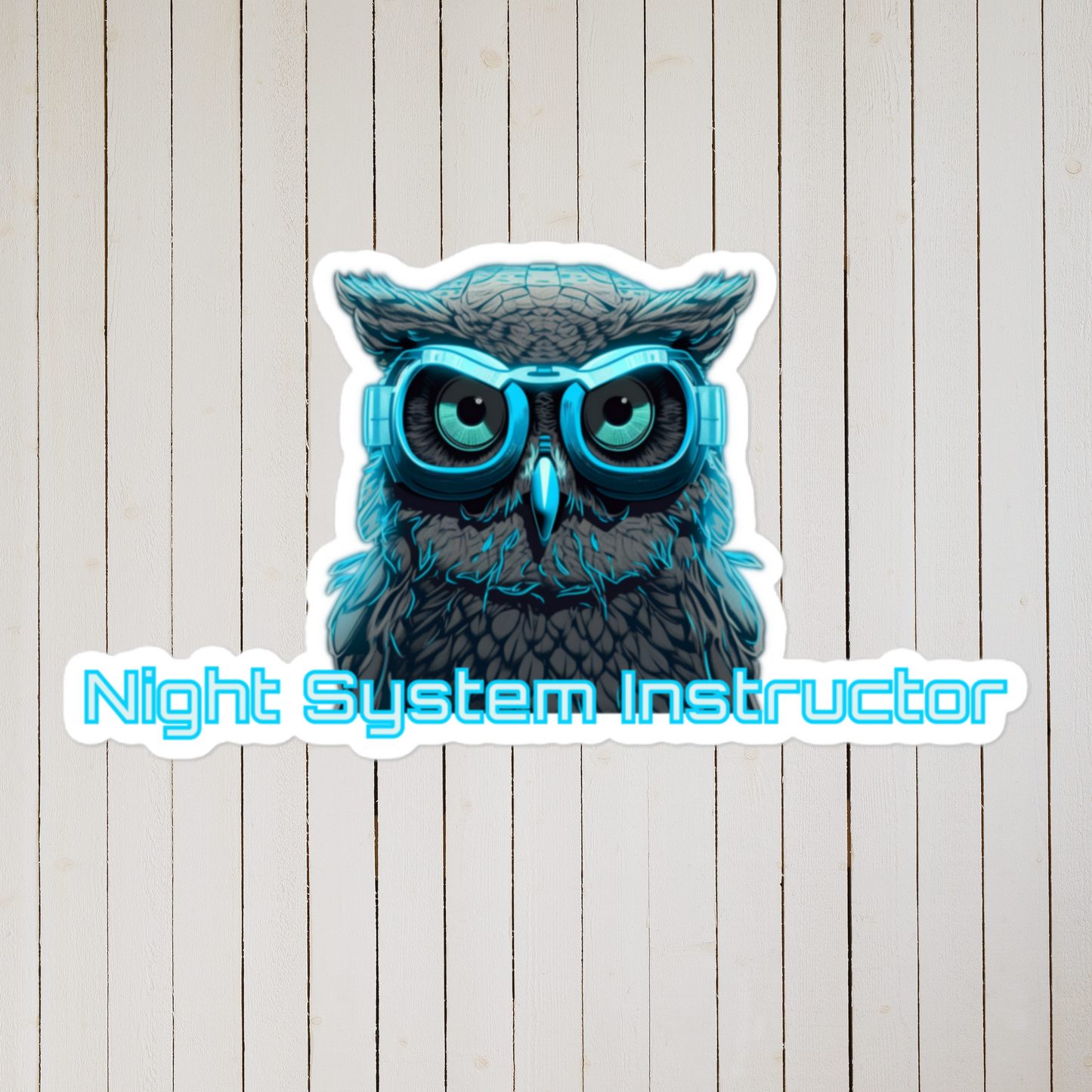 Night System Instructor. Bubble-free stickers
