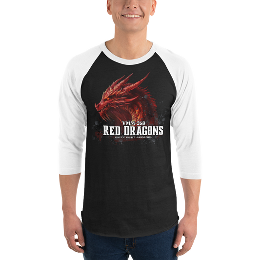 Dungeons and Red Dragons VMM-268 3/4 sleeve raglan shirt