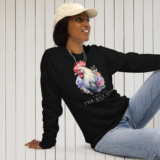 The Hen House VMM-263 Unisex organic raglan sweatshirt