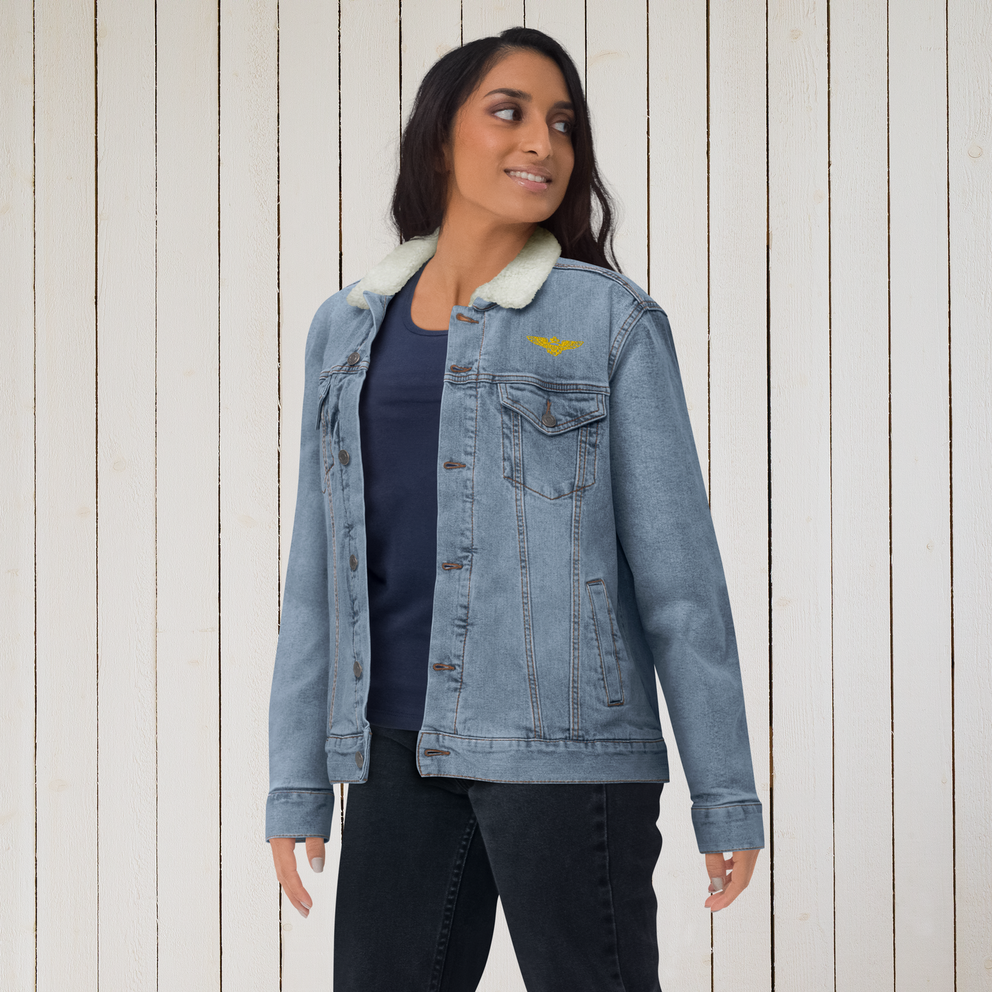 Unisex denim sherpa jacket