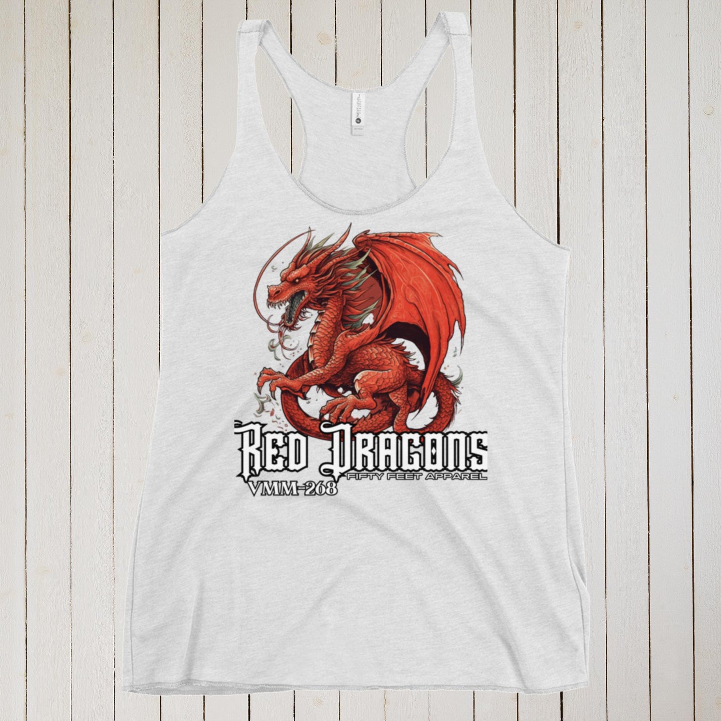 Red Dragons Classic Edition VMM-268 Women's Racerback Tank