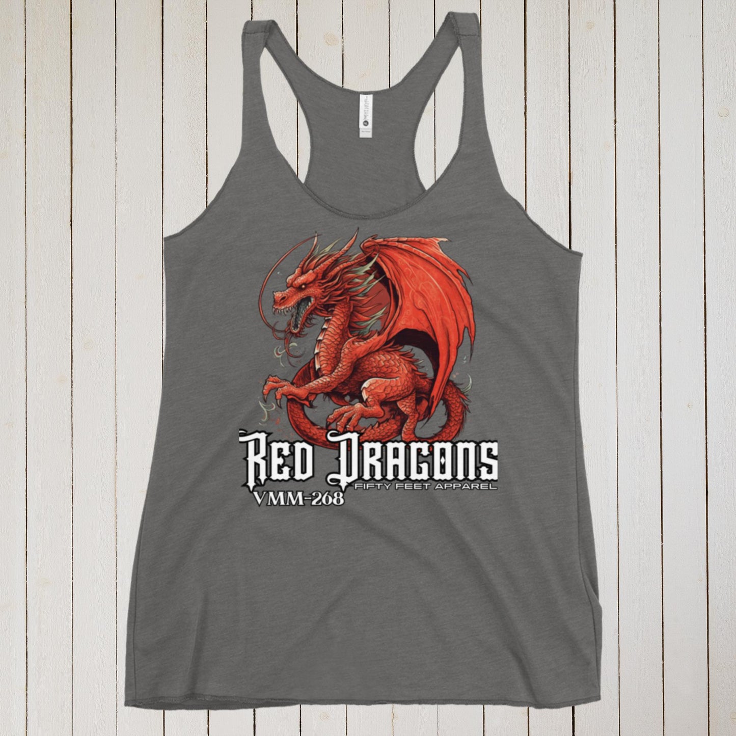 Red Dragons Classic Edition VMM-268 Women's Racerback Tank