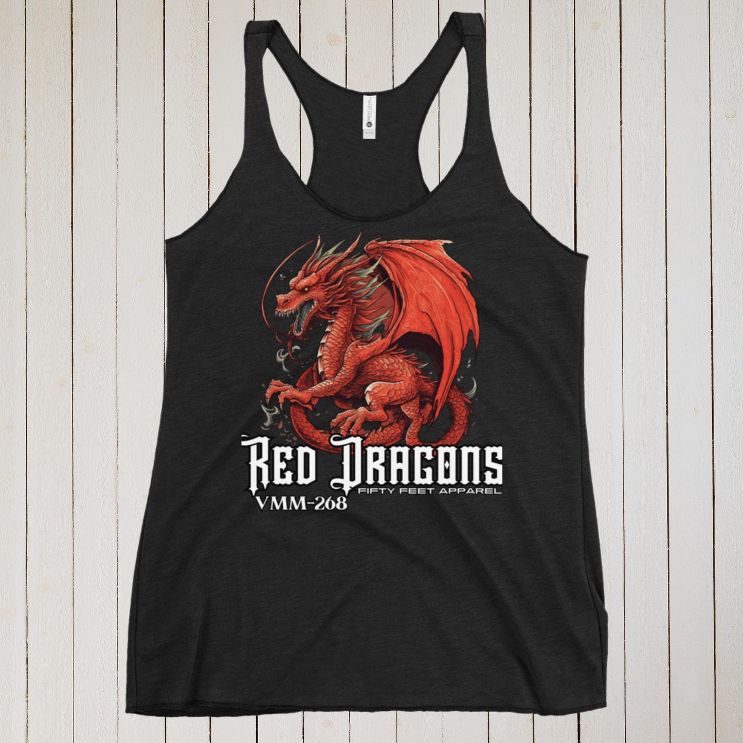 Red Dragons Classic Edition VMM-268 Women's Racerback Tank