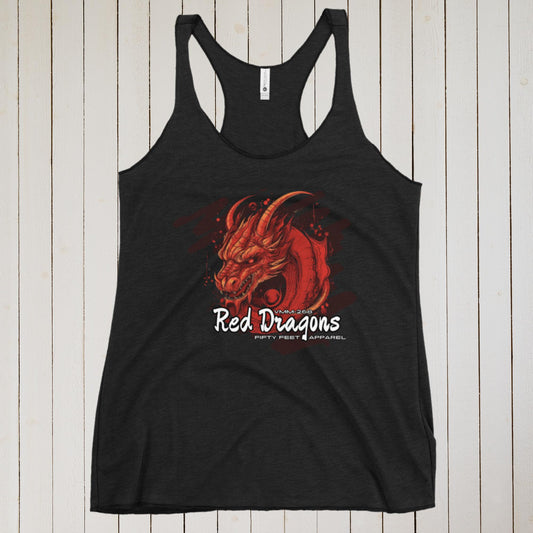 Red Dragons Angry Edition VMM-268 Women's Racerback Tank