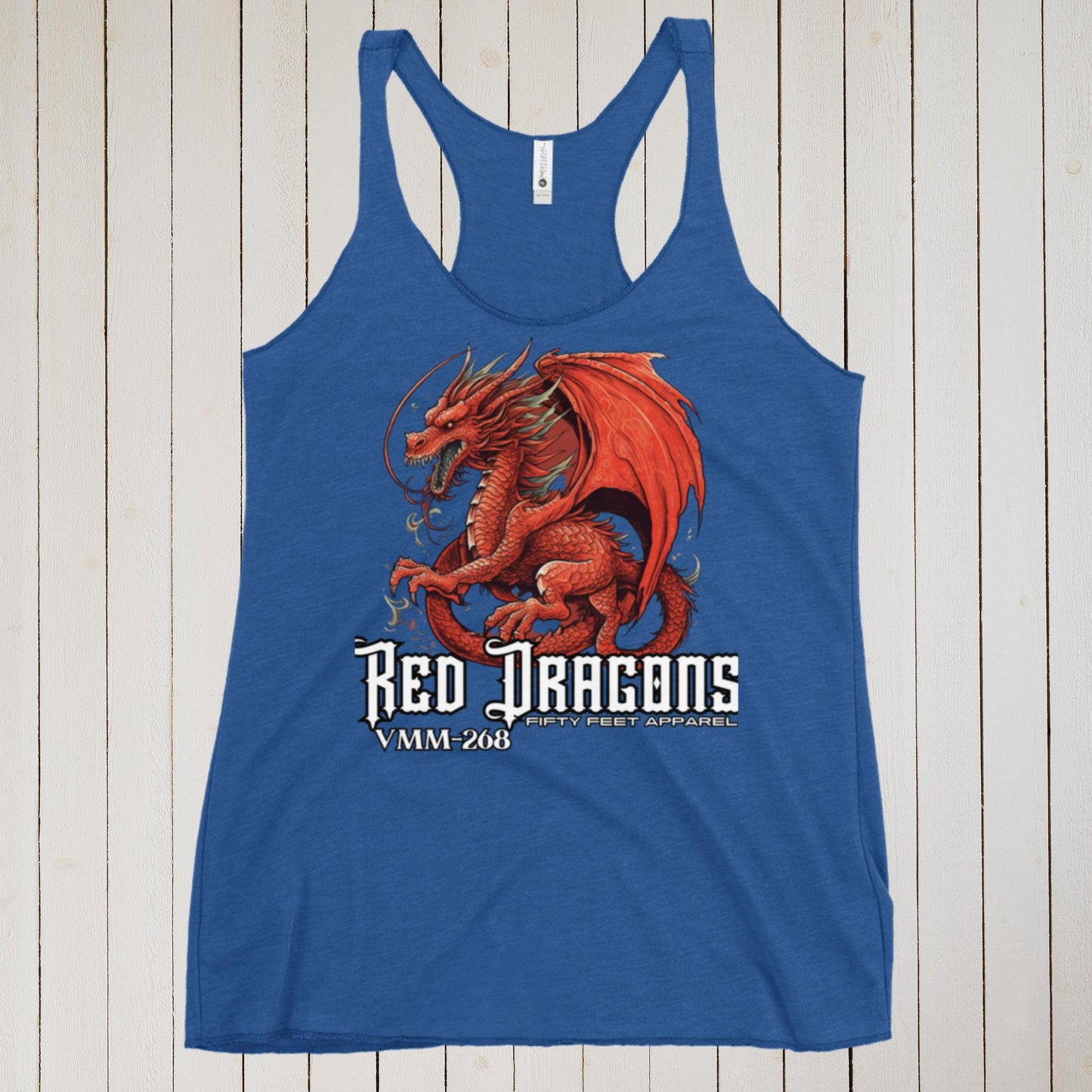 Red Dragons Classic Edition VMM-268 Women's Racerback Tank