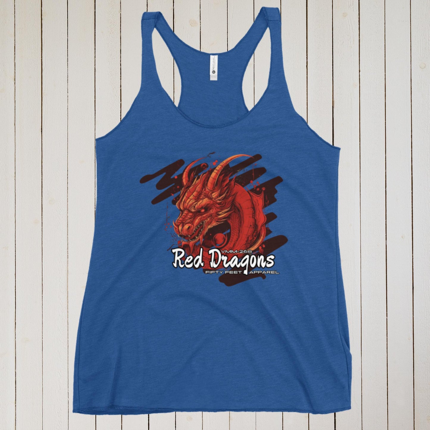 Red Dragons Angry Edition VMM-268 Women's Racerback Tank